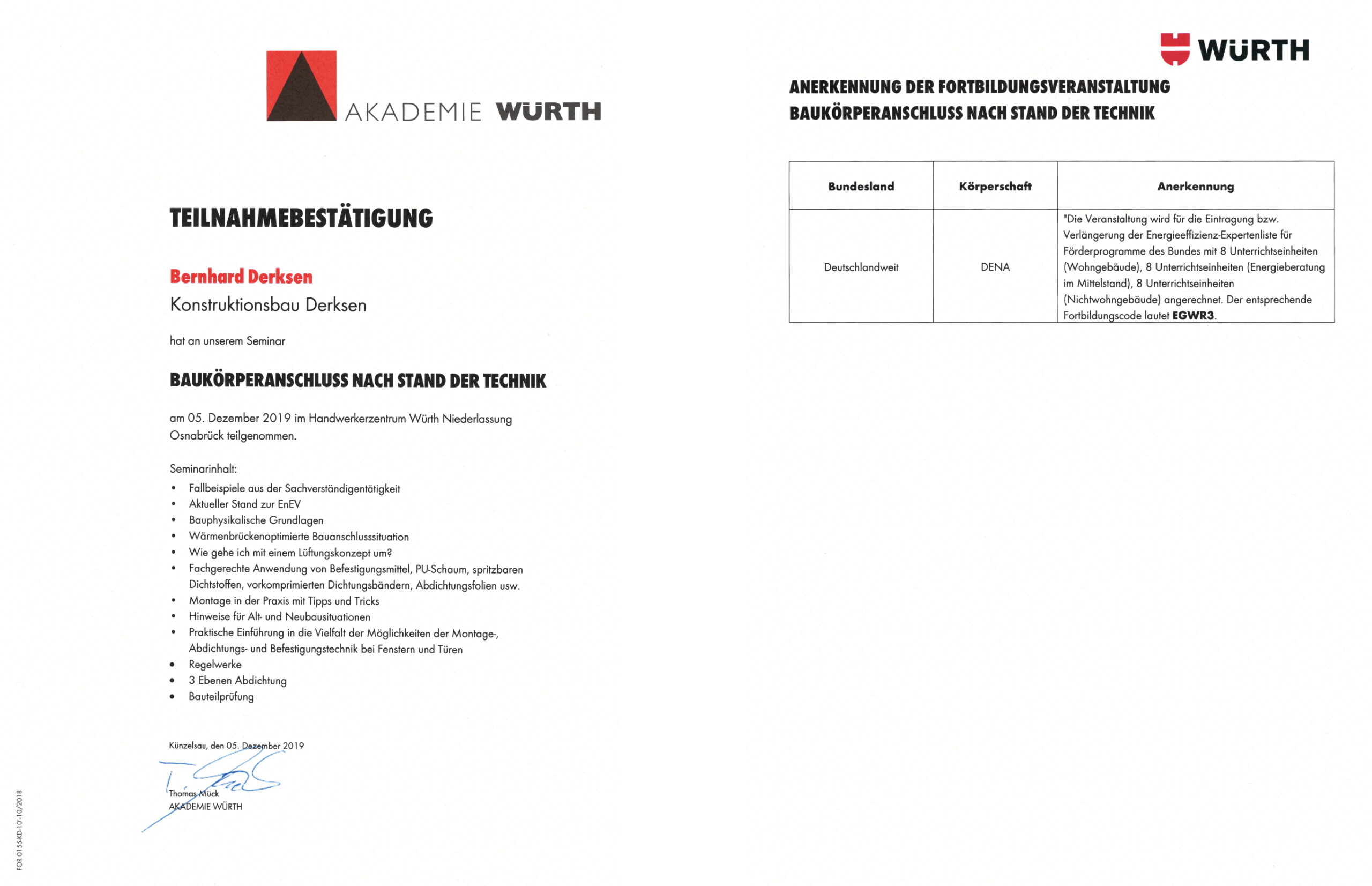 191205 Bestätigung Würth - Baukörperanschluß nach Stand der Technik